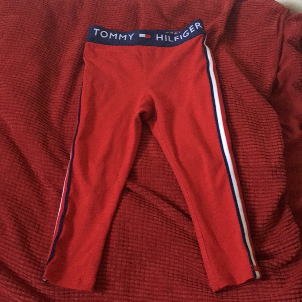 Baby girl Tommy Hilfiger leggings-red